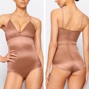 SKIMS Simply Bare Bodysuit Brief With Snaps Shapewear Sienna